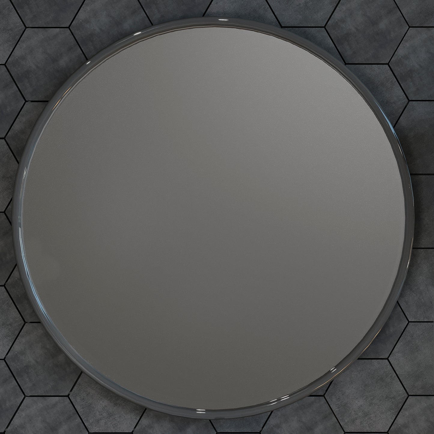 24" Round Gold Mirror