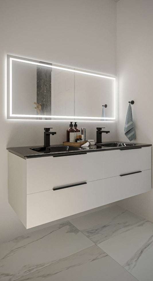 Wall-mount Double Vanity 48"