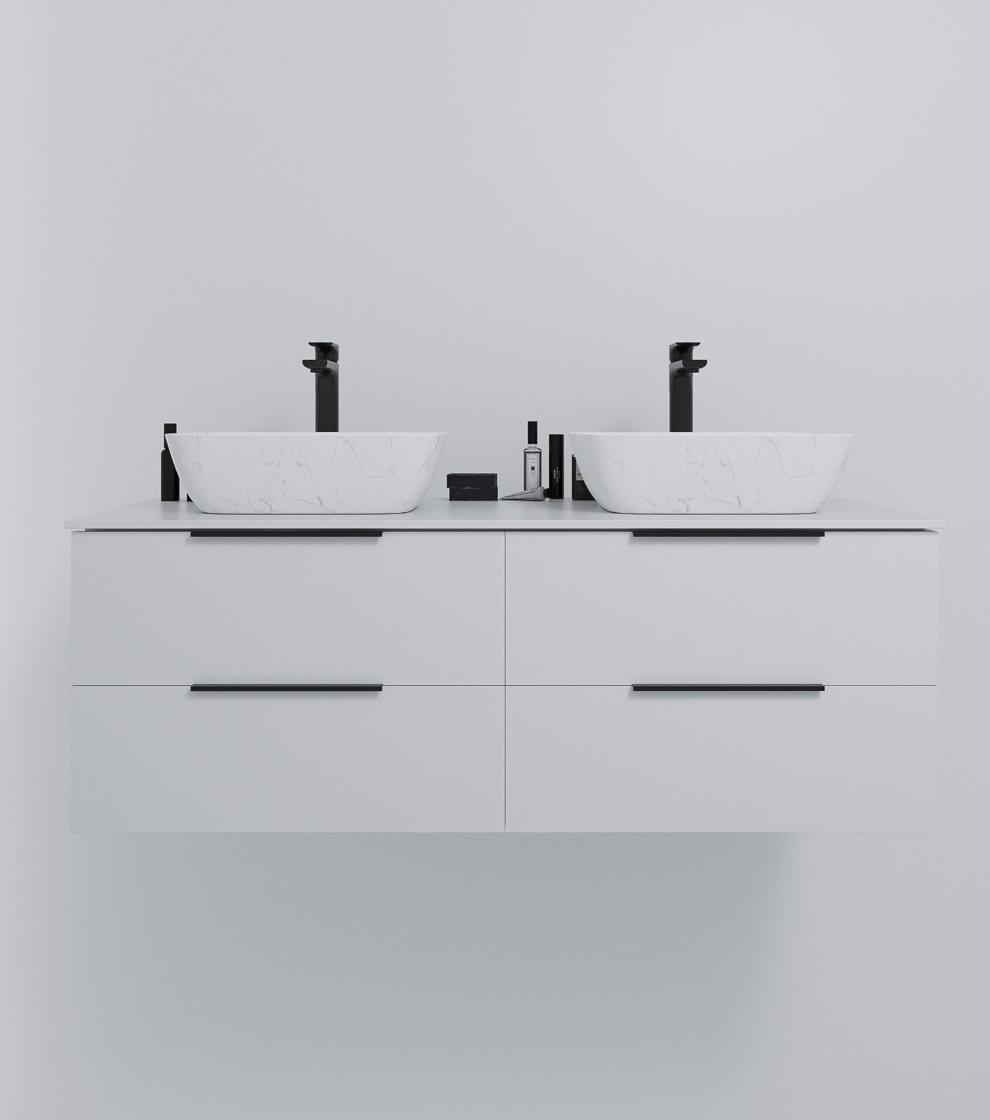 Wall-mount Double Vanity 48"